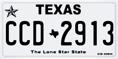 TX license plate CCD2913