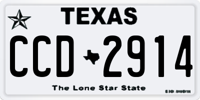 TX license plate CCD2914