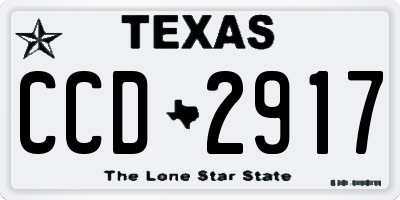 TX license plate CCD2917