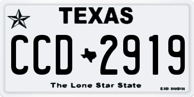 TX license plate CCD2919
