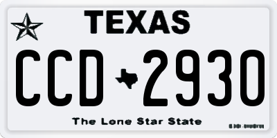 TX license plate CCD2930