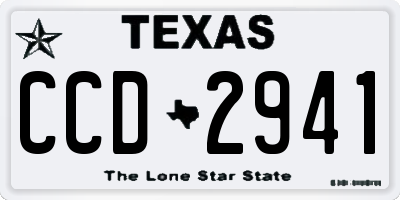 TX license plate CCD2941