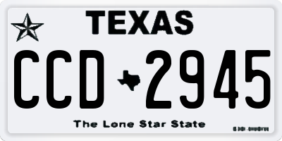 TX license plate CCD2945