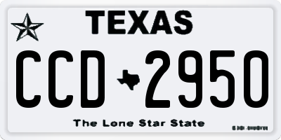 TX license plate CCD2950