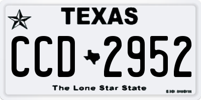TX license plate CCD2952