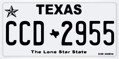 TX license plate CCD2955