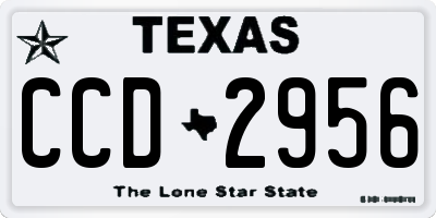 TX license plate CCD2956