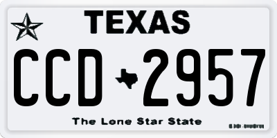 TX license plate CCD2957