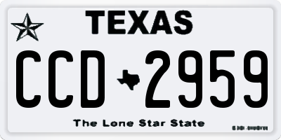 TX license plate CCD2959