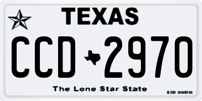 TX license plate CCD2970