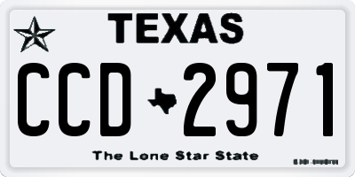 TX license plate CCD2971
