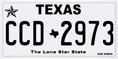 TX license plate CCD2973
