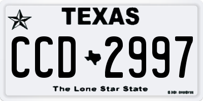 TX license plate CCD2997