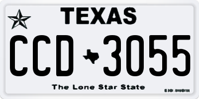 TX license plate CCD3055