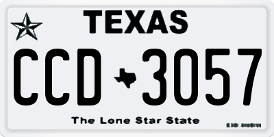 TX license plate CCD3057