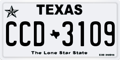 TX license plate CCD3109