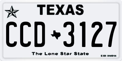 TX license plate CCD3127