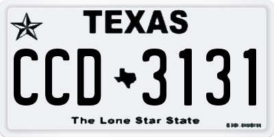 TX license plate CCD3131