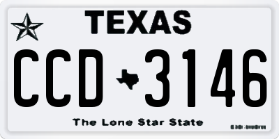 TX license plate CCD3146