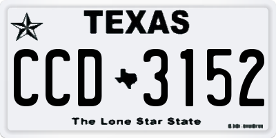 TX license plate CCD3152