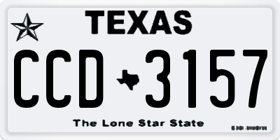TX license plate CCD3157