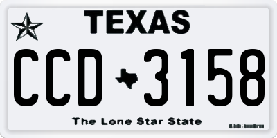 TX license plate CCD3158
