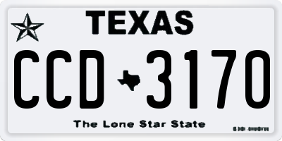 TX license plate CCD3170