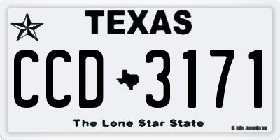 TX license plate CCD3171