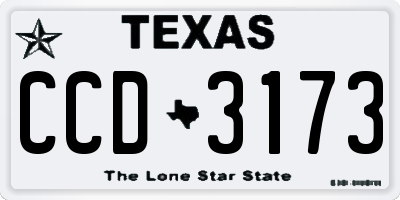 TX license plate CCD3173