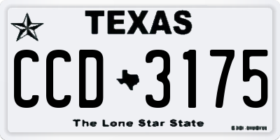 TX license plate CCD3175
