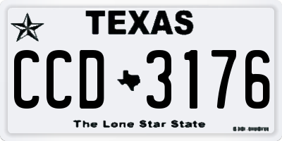 TX license plate CCD3176