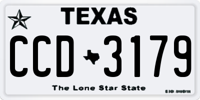 TX license plate CCD3179