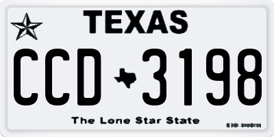 TX license plate CCD3198