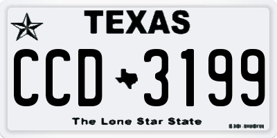 TX license plate CCD3199