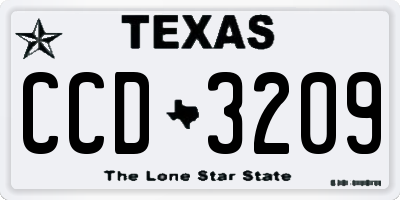 TX license plate CCD3209