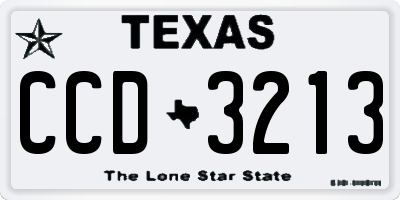 TX license plate CCD3213