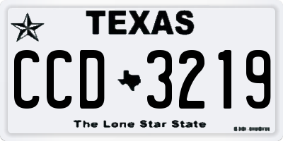 TX license plate CCD3219