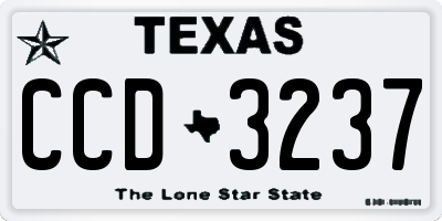 TX license plate CCD3237