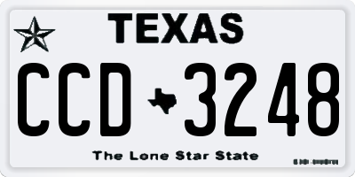TX license plate CCD3248