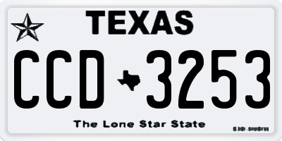 TX license plate CCD3253