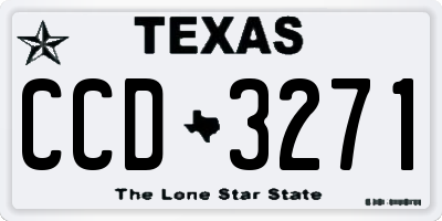 TX license plate CCD3271