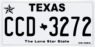 TX license plate CCD3272