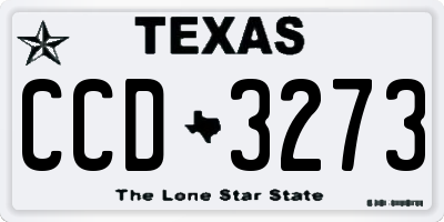 TX license plate CCD3273
