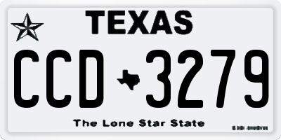 TX license plate CCD3279