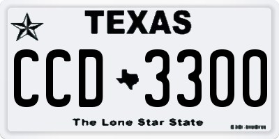 TX license plate CCD3300