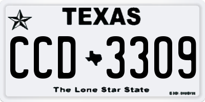 TX license plate CCD3309