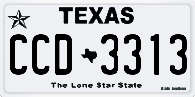 TX license plate CCD3313