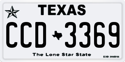 TX license plate CCD3369