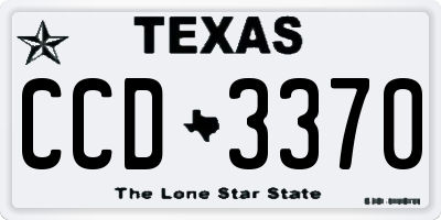 TX license plate CCD3370