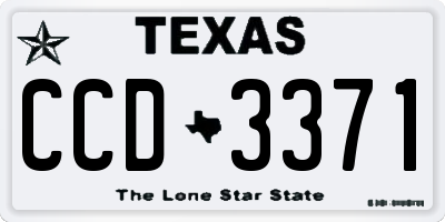 TX license plate CCD3371